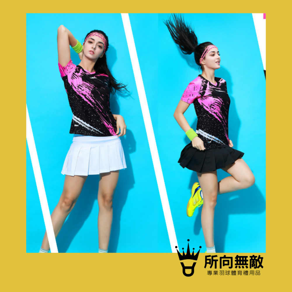 所向無敵．邪惡粉紅羽毛球女上衣~羽球女上衣 羽球上衣 女羽毛球服 女羽球服 女羽球套裝 女性羽毛球衣 女羽球衣-細節圖4