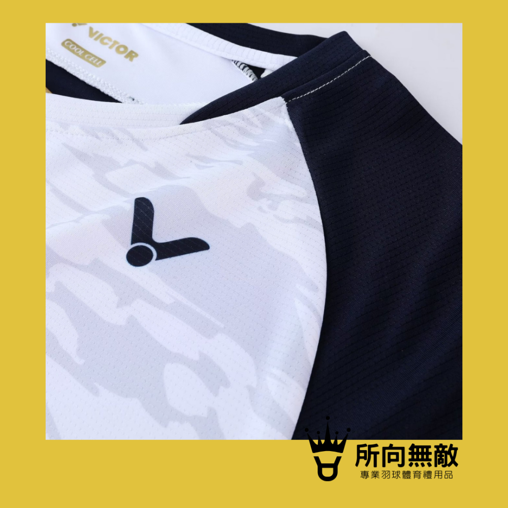 所向無敵．換季出清！戴資穎大賽服段短袖羽毛球服女上衣~羽球上衣 女羽毛球服 女羽球服 勝利 Victor-細節圖3