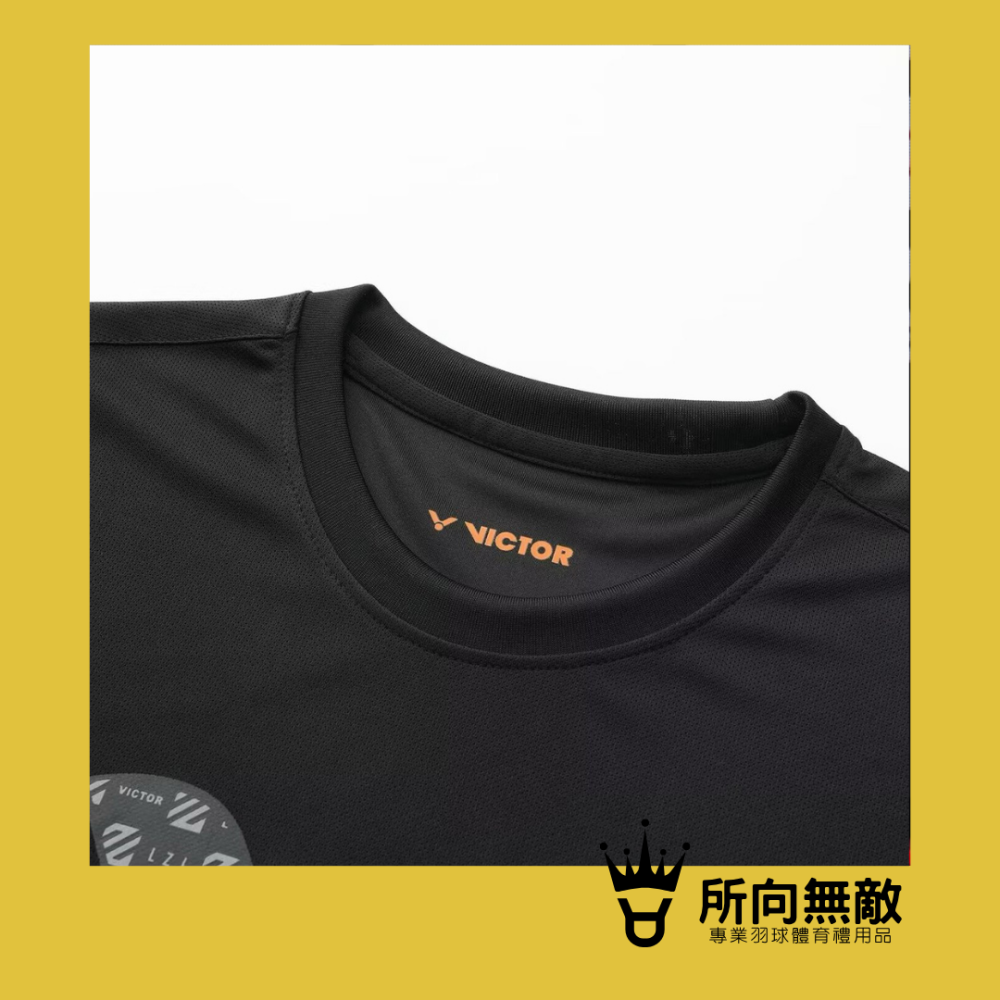 (現貨)所向無敵．換季出清！勝利李梓嘉聯名款羽毛球服上衣~中性款 男女同款 羽球上衣 羽球衣 羽毛球服 勝利victor-細節圖2