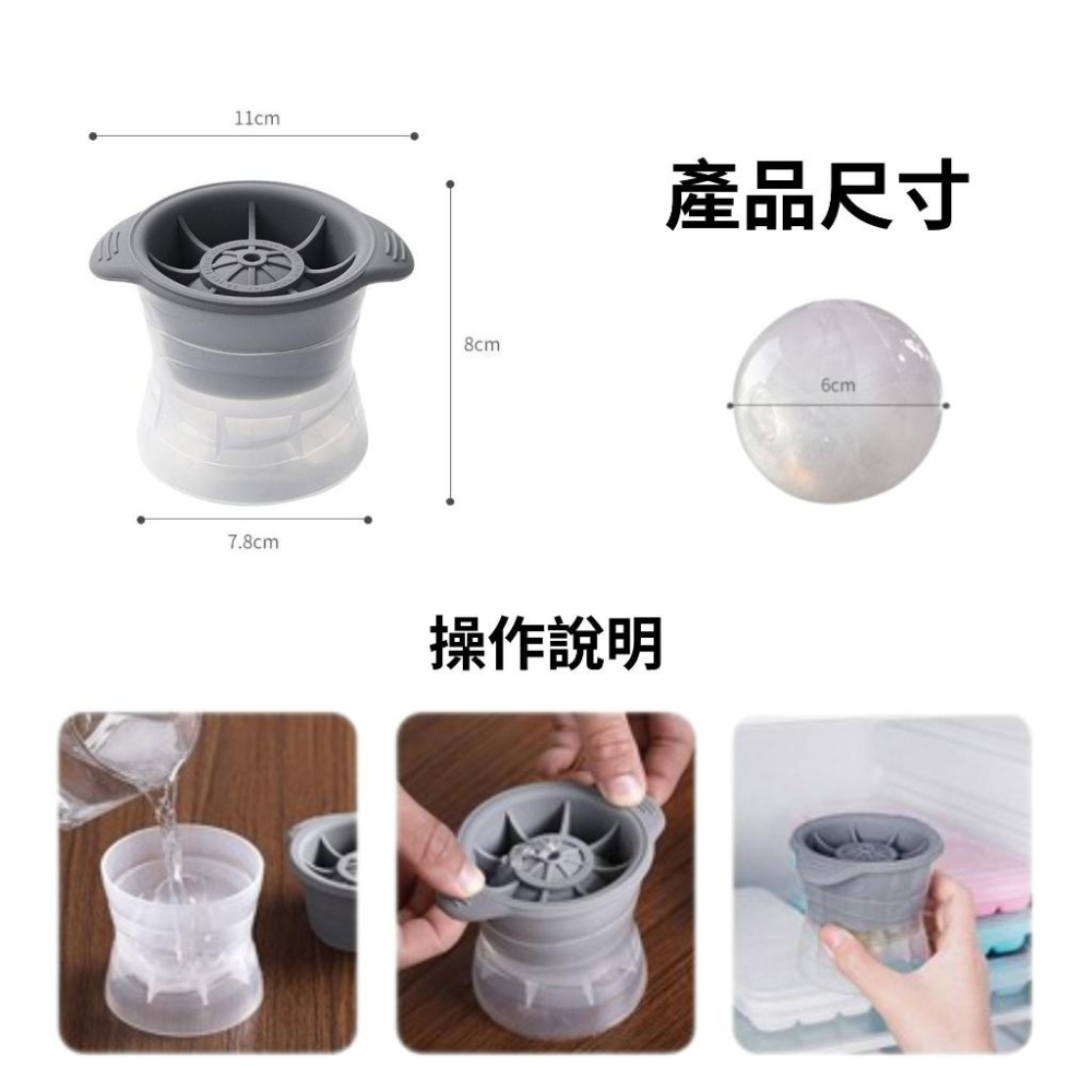 購了么 台灣現貨 威士忌冰球 冰格球 製冰模具 製冰盒 大冰球 冰塊模 製冰盒 冰塊球 冰塊模 快速出貨-細節圖3