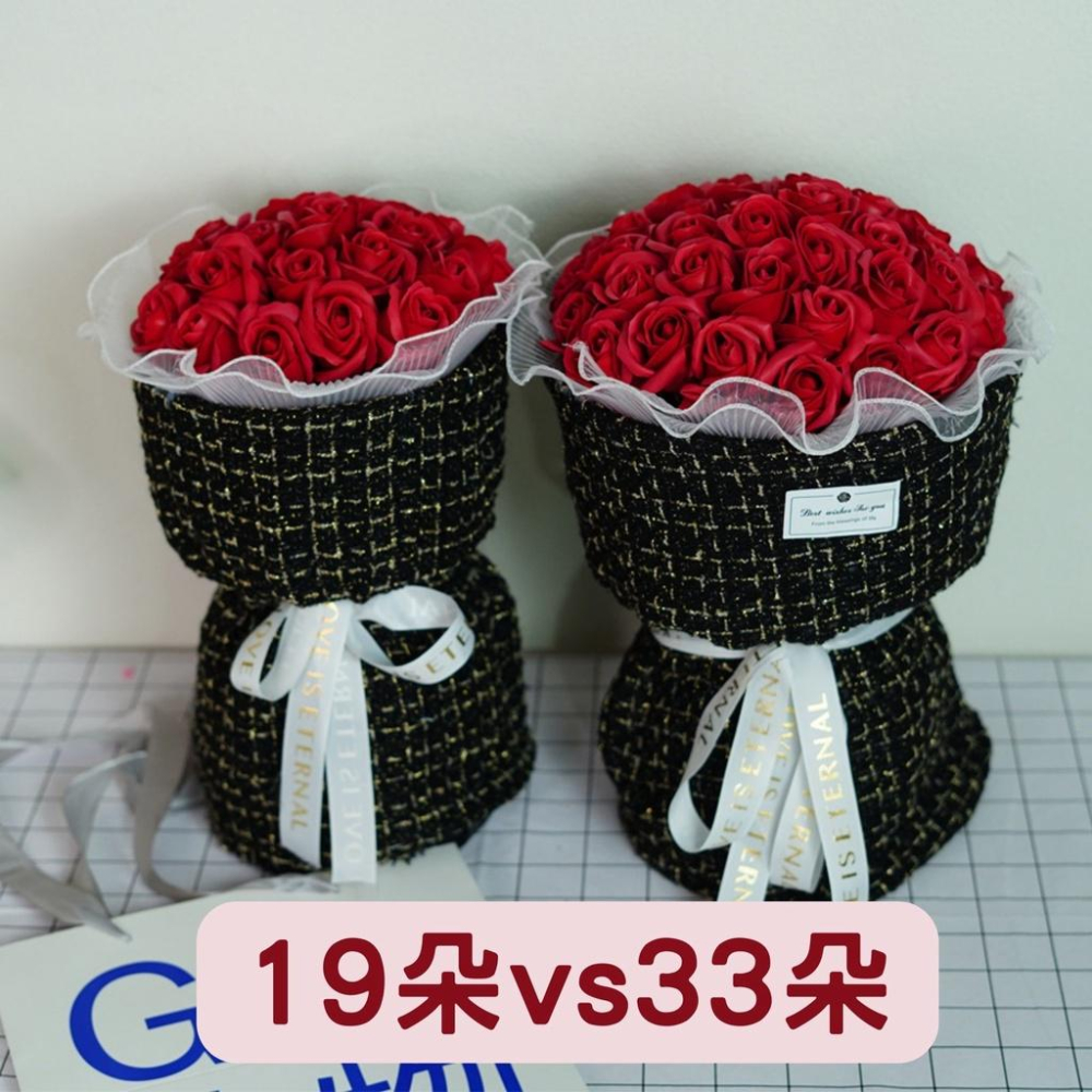 <購了么> 買1贈4 小香風 碎冰藍 玫瑰花 告白花束 母親節 求婚 香皂花禮盒 送女友 生日 畢業花束-細節圖2