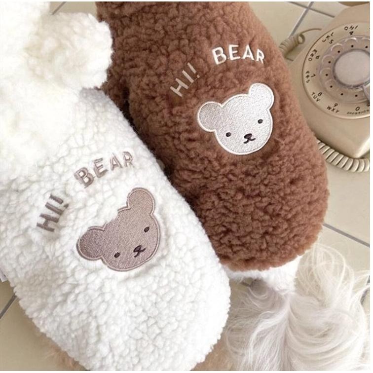 【汪喵森活】Hi Bear 熊耳拉鍊外套 狗衣服 比熊 博美 貴賓 貓咪 小型犬服飾 吉娃娃 西施 比熊 秋冬服飾-細節圖7