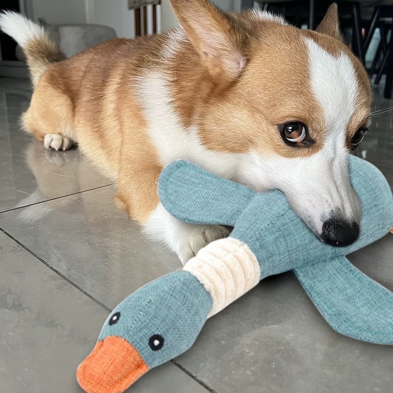 【汪喵森活】 大雁玩具 鴨子 寵物陪伴玩具 狗狗玩具 發聲玩具 寵物玩具 發聲玩偶 咬咬玩具 法鬥 柯基 柴犬 西高地-細節圖2