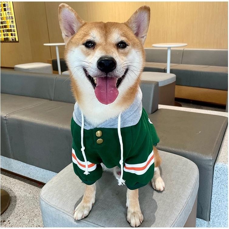【汪喵森活】潮流 雙鈕扣帽Tee 2色 寵物衣服 秋冬服飾 中型犬 雪納瑞 西高地 比熊 柯基 法鬥 柴犬 米克斯-細節圖7
