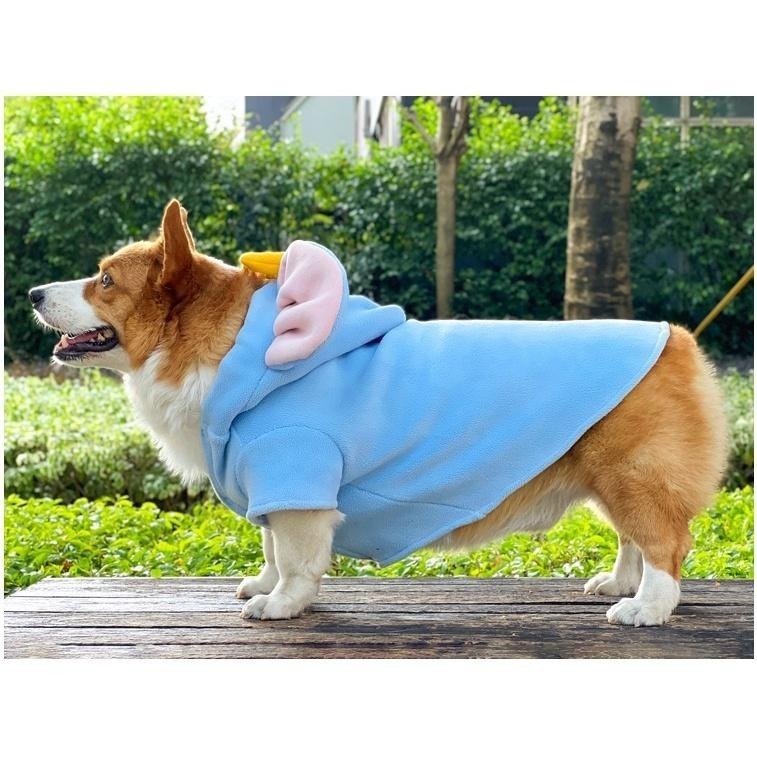 【汪喵森活】小飛象 變身帽衣 鈕扣外套 可愛保暖 秋冬服飾 狗衣服 中型犬服飾 雪納瑞 西高地 比熊 柯基 法鬥 柴犬-細節圖7