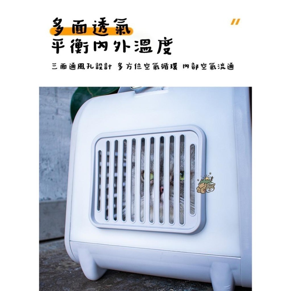 【汪喵森活】 4色 復古城堡 外出包 溫度濕度顯示 寵物手提包 寵物外出包 貓外出包 貓背包 寵物背包 貓背包-細節圖9