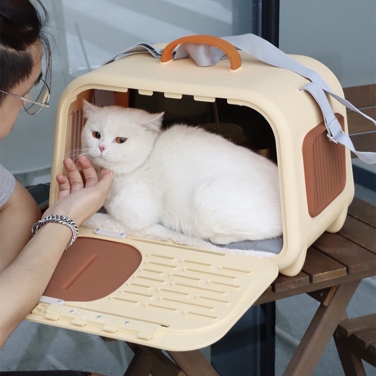 【汪喵森活】 4色 復古城堡 外出包 溫度濕度顯示 寵物手提包 寵物外出包 貓外出包 貓背包 寵物背包 貓背包-規格圖11