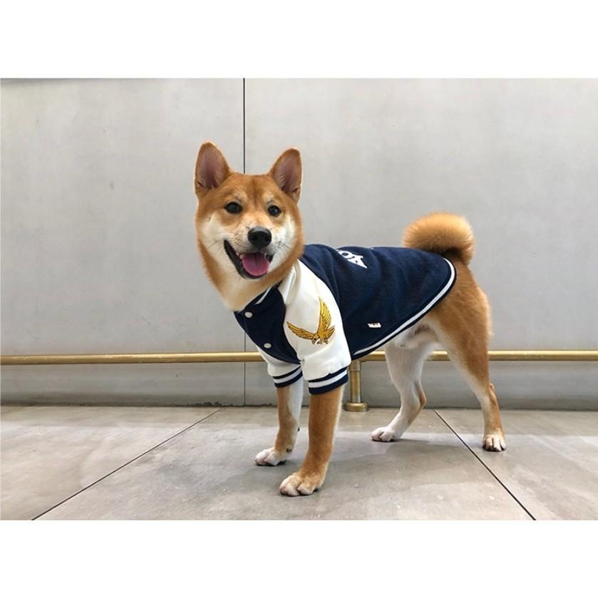 【汪喵森活】3色潮流 棒球外套 寵物外套 秋冬服飾 狗衣服 中型犬 小型犬服飾 雪納瑞 米克斯 比熊 柯基 法鬥 柴犬-細節圖4