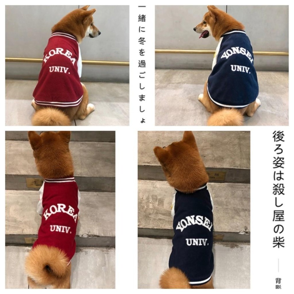 【汪喵森活】3色潮流 棒球外套 寵物外套 秋冬服飾 狗衣服 中型犬 小型犬服飾 雪納瑞 米克斯 比熊 柯基 法鬥 柴犬-細節圖9