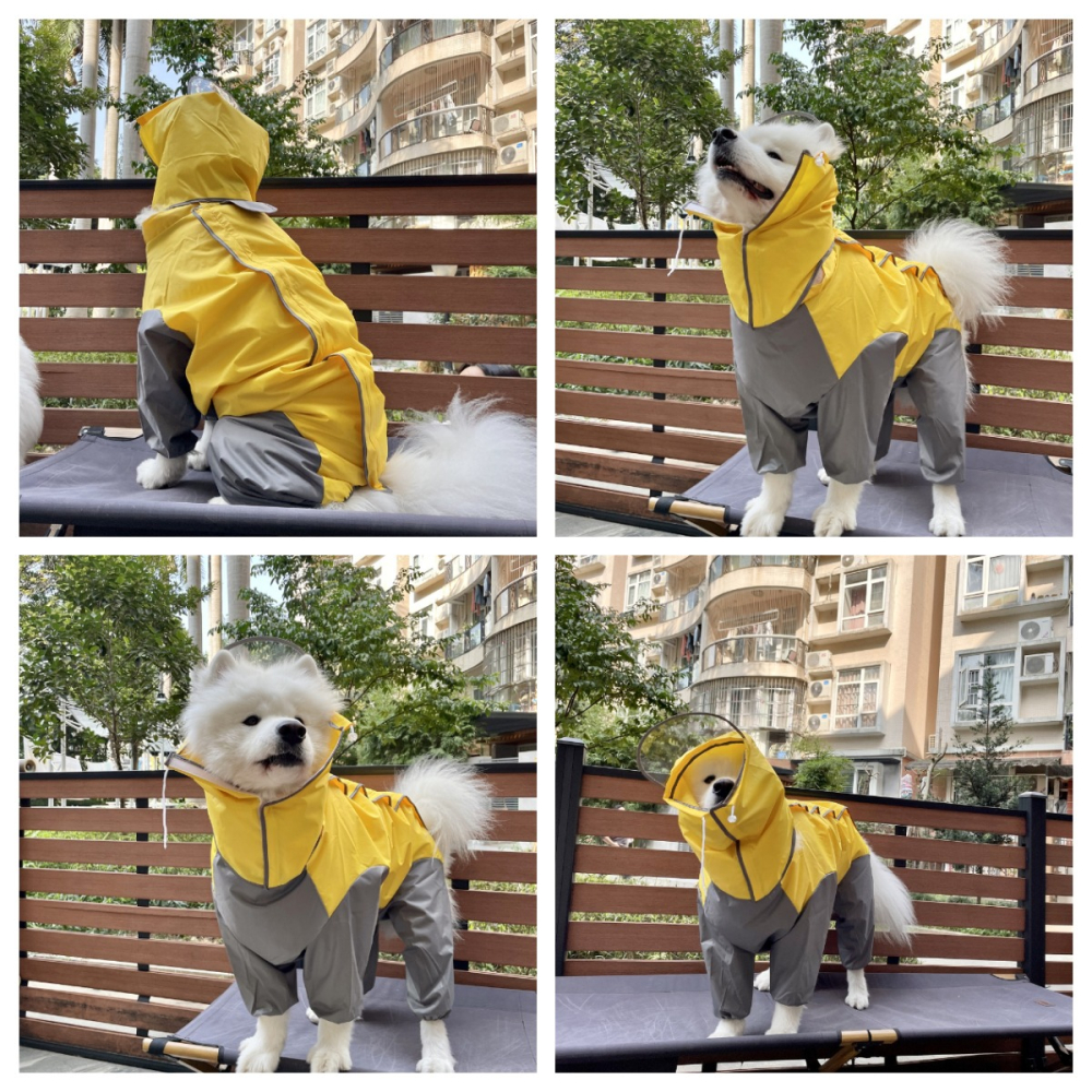【汪喵森活】 寵物雨衣 2色 大狗雨衣 大型犬 狗雨衣 雨衣 包腹 米克斯 薩摩耶 哈士奇 黃金獵犬 拉不拉多 邊牧-細節圖6