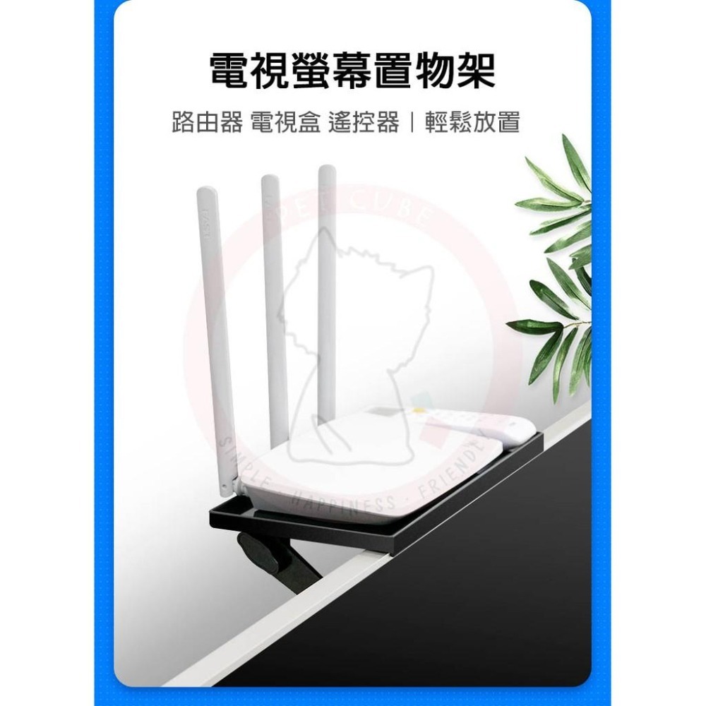 【汪喵森活】 螢幕置物架 電視置物架 電腦置物架 置物架 收納架 螢幕架 辦公室 可調整 機上盒置物架 居家必備-細節圖4