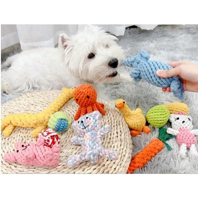 【汪喵森活】 動物 寵物玩具 繩結玩具 寵物磨牙玩具 咬咬玩具 狗磨牙 寵物陪伴玩具 解悶玩具 狗玩具 柯基 柴犬 貴賓-細節圖8