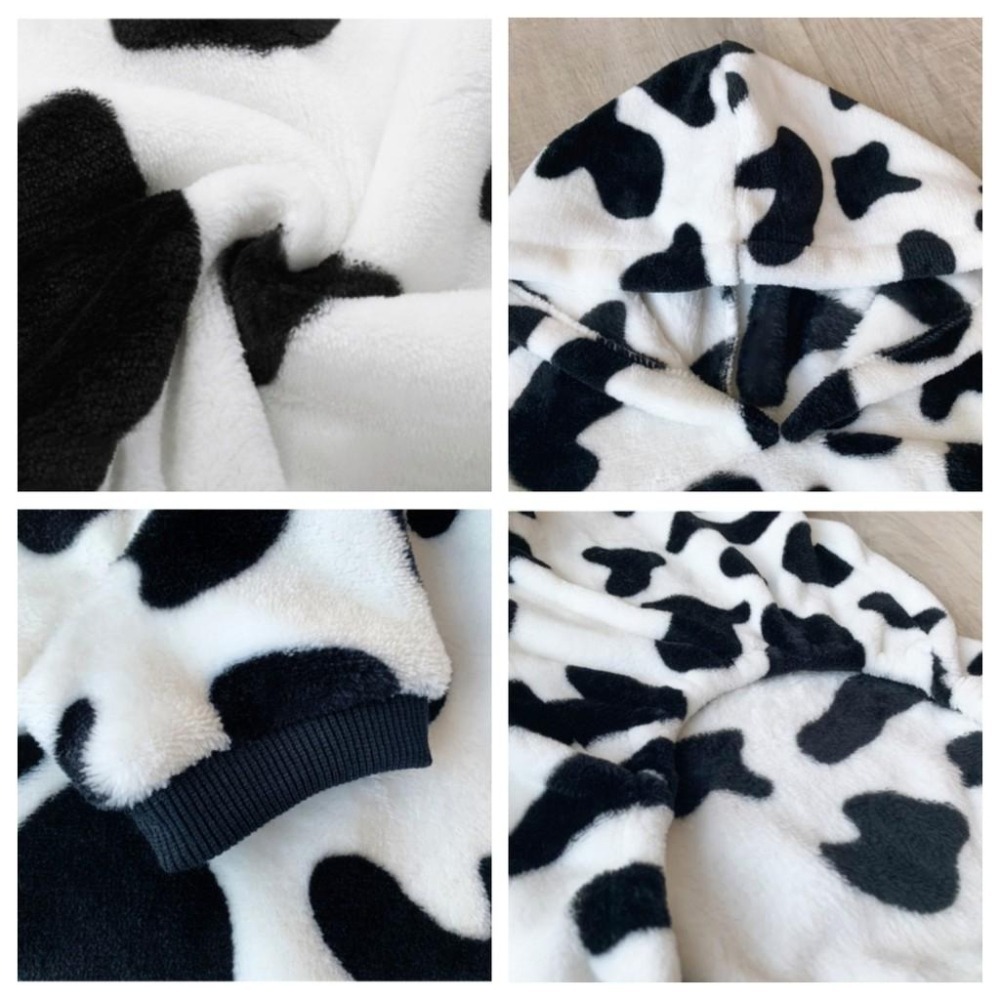 【汪喵森活】 乳牛帽Tee 法蘭絨 秋冬服飾 狗衣服 中型犬 大型犬服飾 雪納瑞 西高地 比熊 柯基 法鬥 柴犬 貴賓-細節圖7