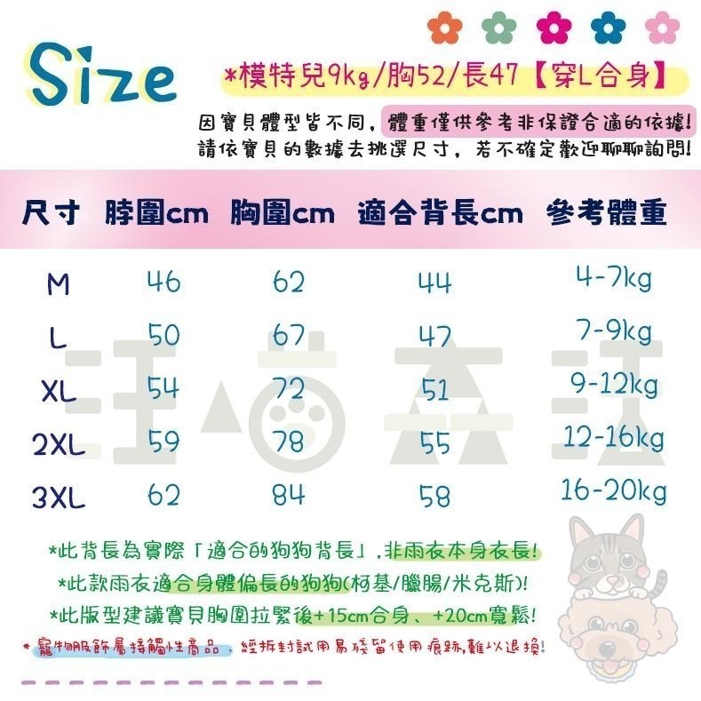✨汪喵森活✨ 寵物雨衣 3色 四腳雨衣 身體偏長的狗狗❗ 柯基 臘腸狗 米克斯 台灣土狗 狗雨衣 柯基雨衣 四腳雨衣-細節圖2