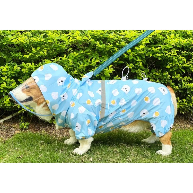 ✨汪喵森活✨ 寵物雨衣 3色 四腳雨衣 身體偏長的狗狗❗ 柯基 臘腸狗 米克斯 台灣土狗 狗雨衣 柯基雨衣 四腳雨衣-細節圖11