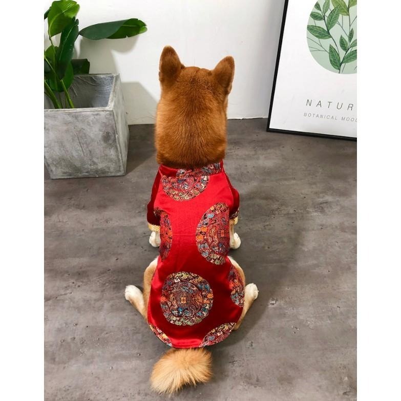 【汪喵森活】新年 唐裝 寵物新年衣服 過年衣服 新年 春節 比熊 博美 貴賓 小型犬服飾 吉娃娃 雪納瑞 西施 貓衣服-細節圖10