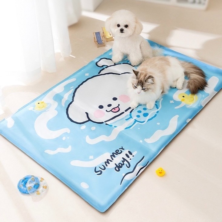 【汪喵森活】 8款 寵物涼墊 狗狗 冰墊 降溫 涼感 睡墊 柯基 法鬥 柴犬 比熊 雪納瑞 臘腸 貴賓 西高地 寵物床-規格圖11