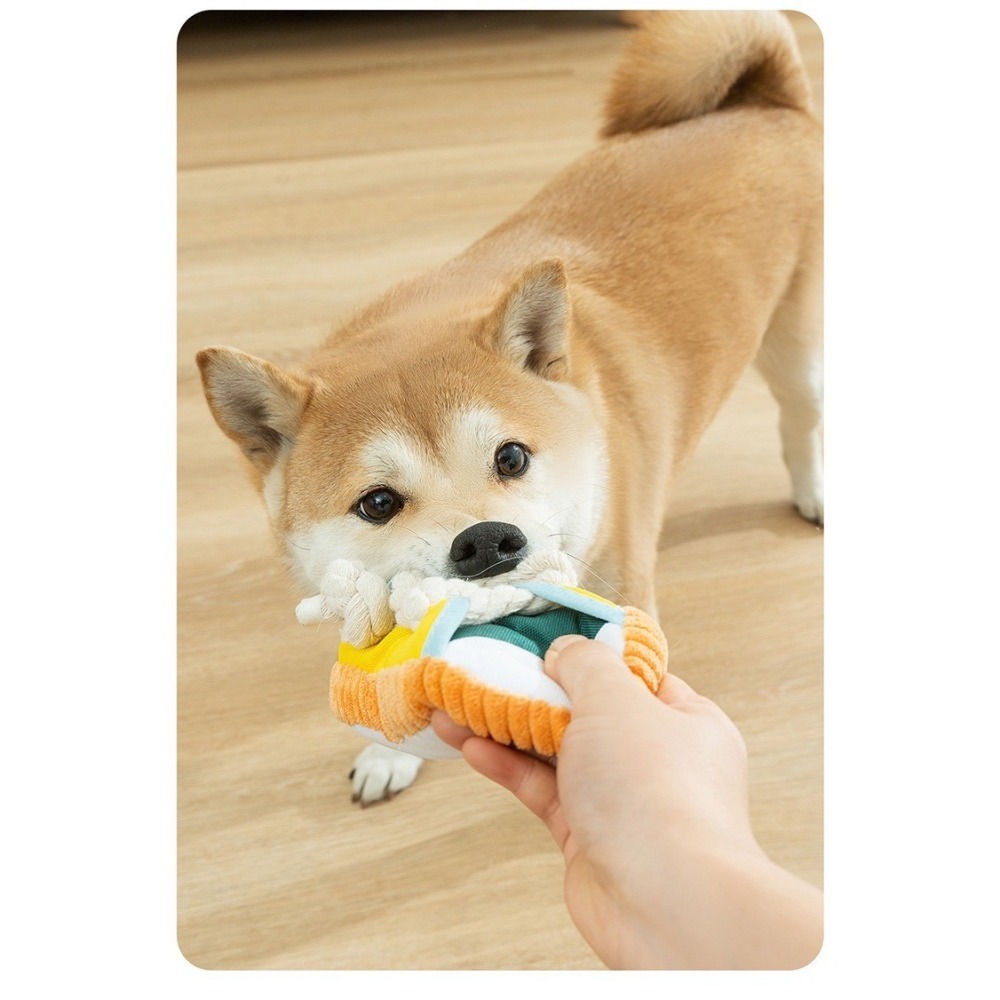 【汪喵森活】 布鞋玩具 藏食玩具 發聲玩具 啾啾玩具 咬咬玩具 繩結玩具 陪伴 拔河玩具 互動玩具 BB玩具 益智 響鈴-細節圖3