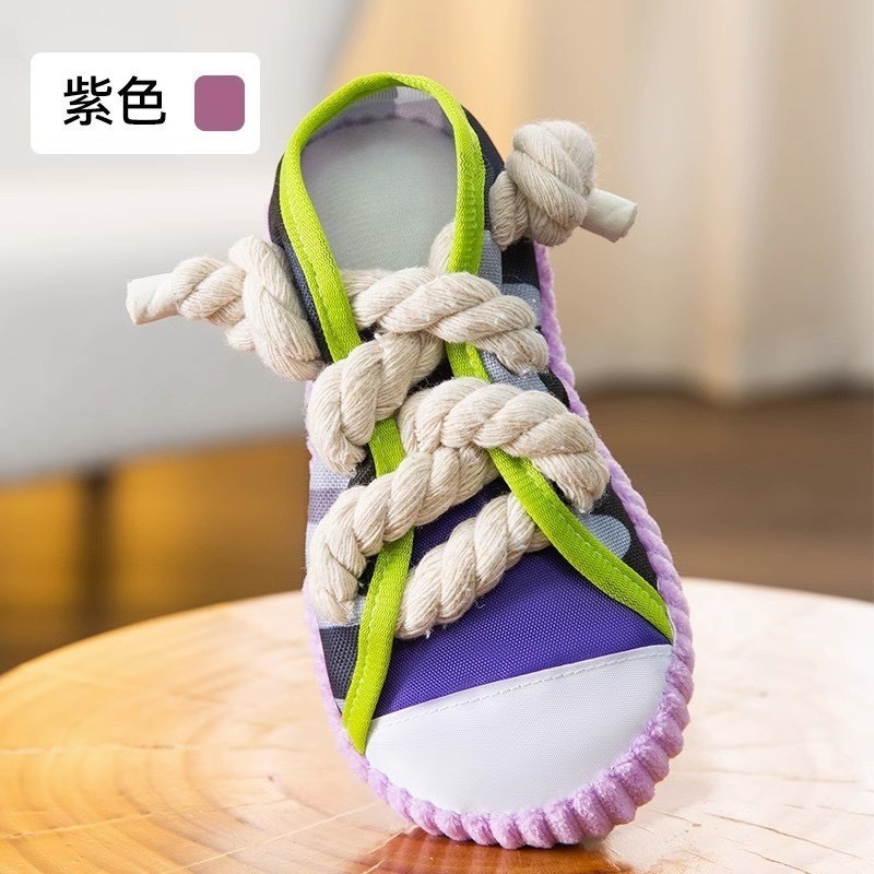 【汪喵森活】 布鞋玩具 藏食玩具 發聲玩具 啾啾玩具 咬咬玩具 繩結玩具 陪伴 拔河玩具 互動玩具 BB玩具 益智 響鈴-細節圖9