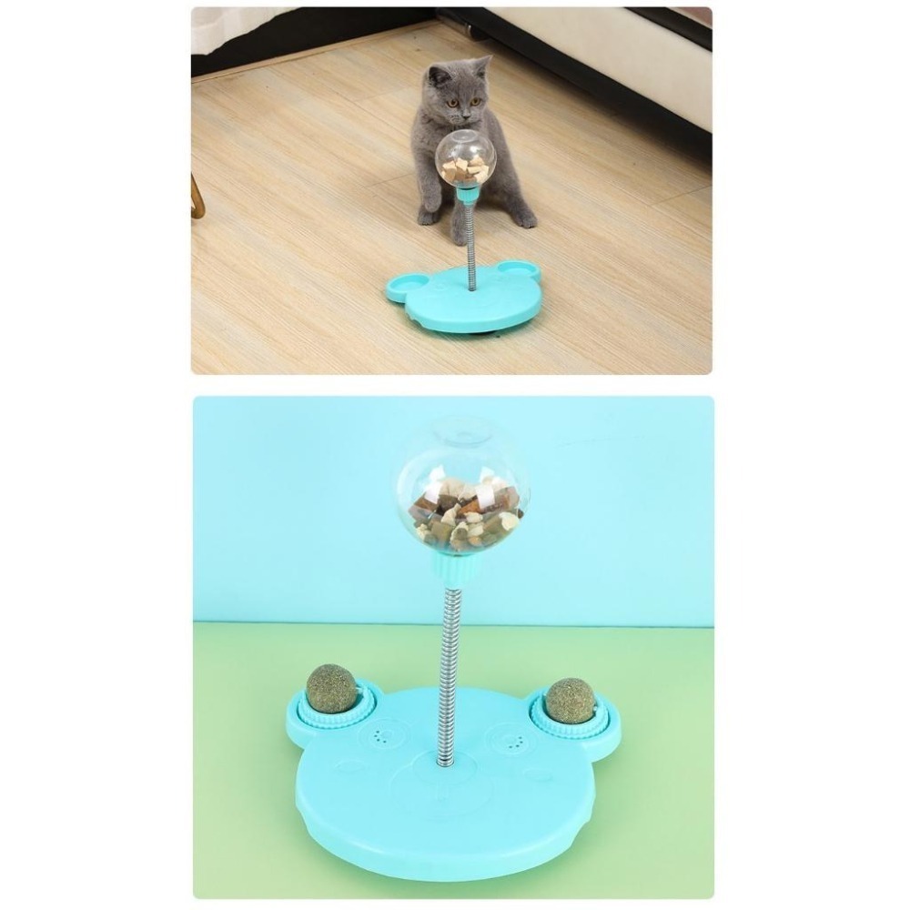 【汪喵森活】 漏食球 搖擺漏食球 寵物搖擺漏食球 解悶玩具 陪伴玩具 益智玩具 不倒翁玩具 貓狗玩具 藏食玩具球 貓糖-細節圖11