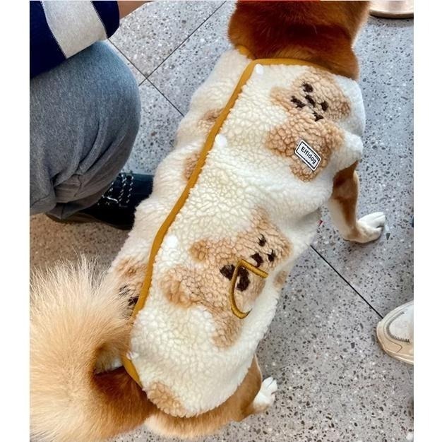 【汪喵森活】 泰迪熊背心 羊羔毛 28KG內 狗衣服 寵物衣服 秋冬服飾 米克斯 寵物背心 雪納瑞 西高地 比熊 柯基-細節圖9