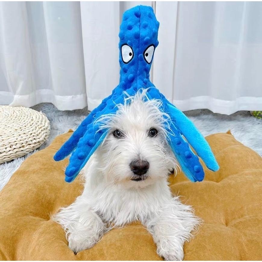 【汪喵森活】 狗狗玩具 章魚 動物 發聲玩具 寵物玩具 響紙玩具 發聲玩偶 咬咬玩具 寵物發聲玩具 狗狗陪睡玩具 柴犬-細節圖7
