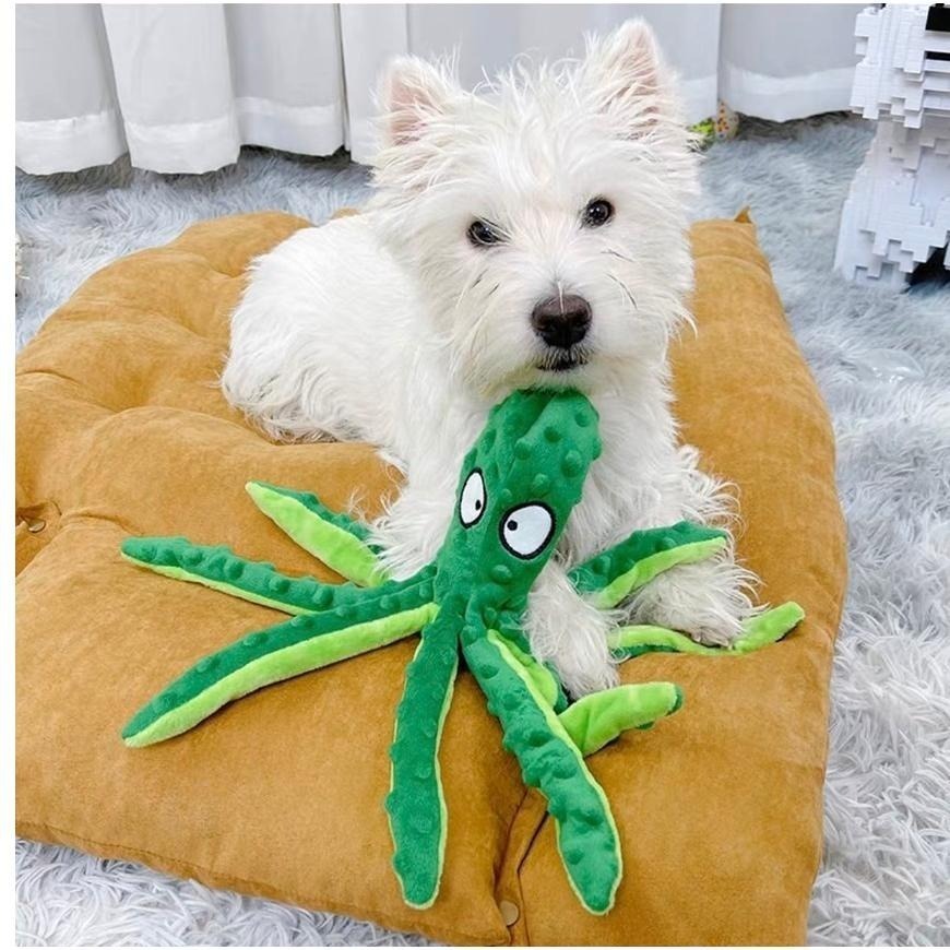 【汪喵森活】 狗狗玩具 章魚 動物 發聲玩具 寵物玩具 響紙玩具 發聲玩偶 咬咬玩具 寵物發聲玩具 狗狗陪睡玩具 柴犬-細節圖8