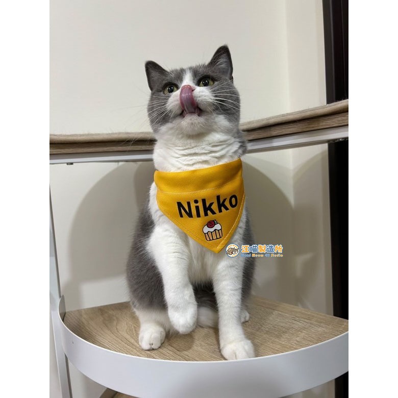 【汪喵森活】 寵物口水巾 24款 狗狗頭像 寵物圍兜 狗狗三角巾 客製三角巾 客製口水巾 狗狗口水巾-細節圖4