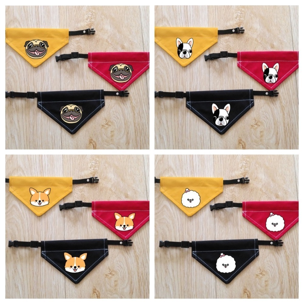 【汪喵森活】 寵物口水巾 24款 狗狗頭像 寵物圍兜 狗狗三角巾 客製三角巾 客製口水巾 狗狗口水巾-細節圖5