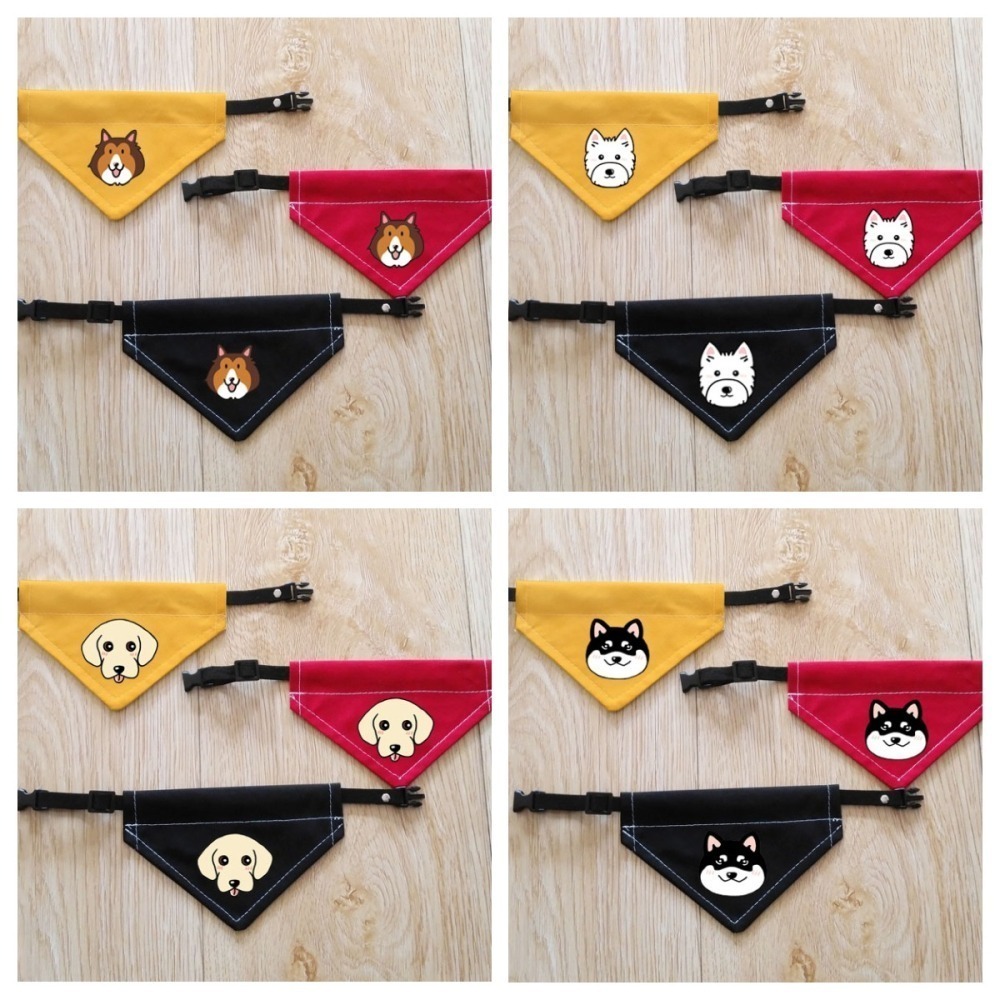 【汪喵森活】 寵物口水巾 24款 狗狗頭像 寵物圍兜 狗狗三角巾 客製三角巾 客製口水巾 狗狗口水巾-細節圖7