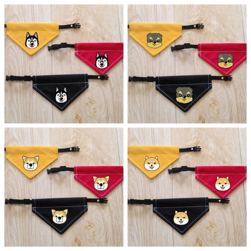 【汪喵森活】 寵物口水巾 24款 狗狗頭像 寵物圍兜 狗狗三角巾 客製三角巾 客製口水巾 狗狗口水巾-細節圖8