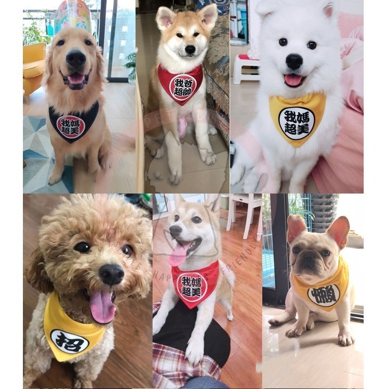 【汪喵森活】 純文字 雙面可戴 單面/雙面 寵物口水巾 寵物圍兜 狗三角巾 客製三角巾 客製口水巾 狗狗貓咪口水巾-細節圖8