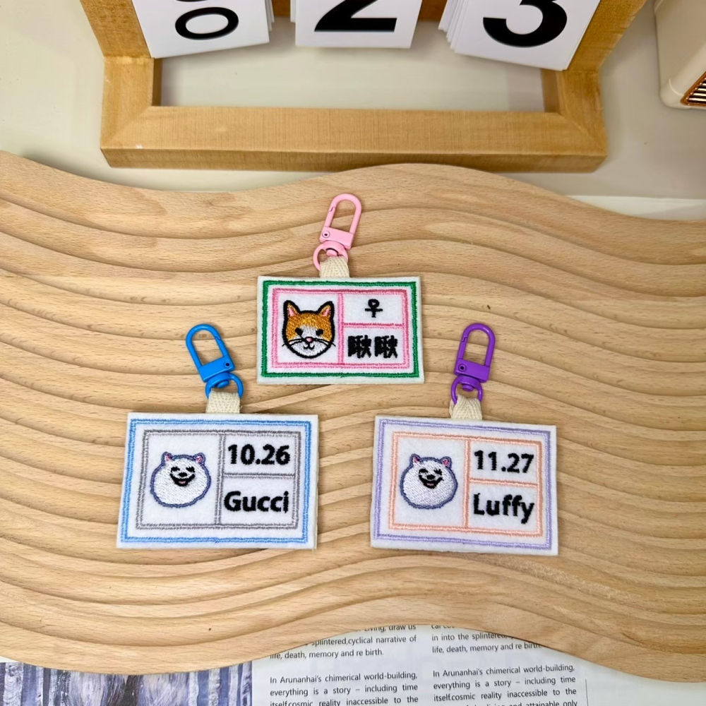【汪喵森活】 刺繡狗牌 寵物名牌 貓名牌 防走失 防走丟 狗牌 狗身分證 狗吊牌 狗名牌 客製吊牌 客製狗牌 客製名牌-細節圖3