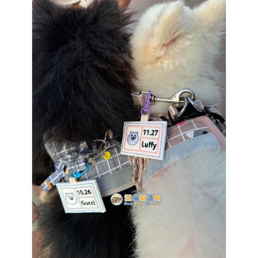 【汪喵森活】 刺繡狗牌 寵物名牌 貓名牌 防走失 防走丟 狗牌 狗身分證 狗吊牌 狗名牌 客製吊牌 客製狗牌 客製名牌-細節圖4