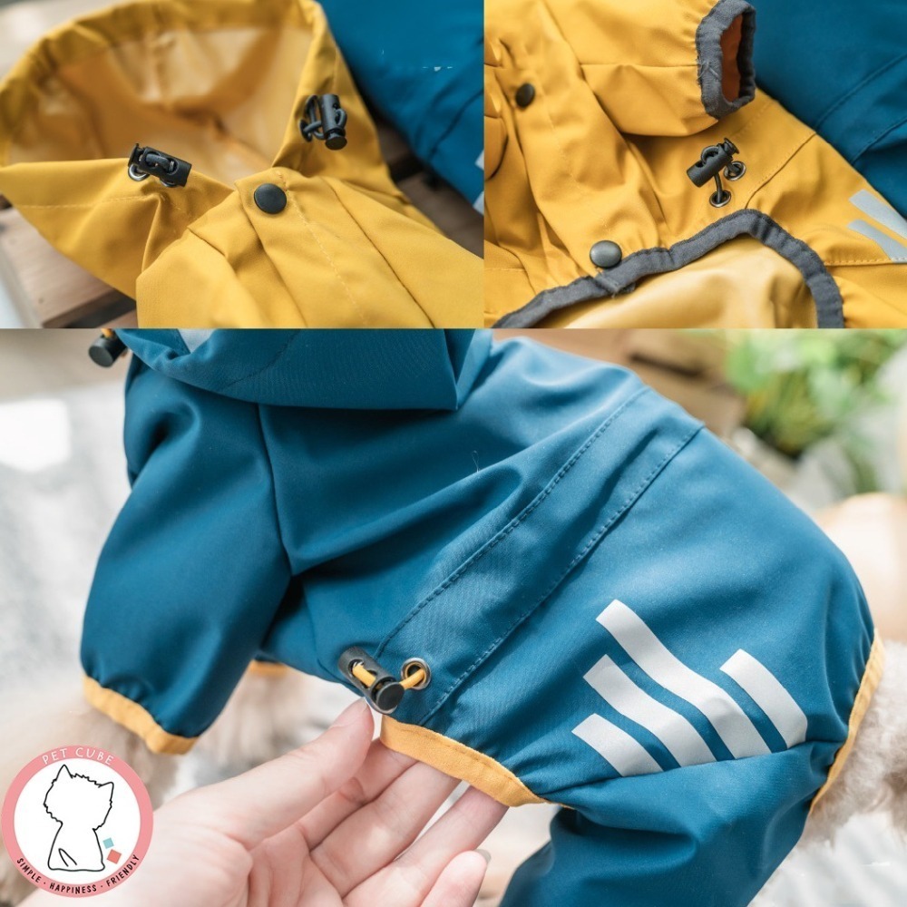 【汪喵森活】 小狗狗 小型犬雨衣 寵物雨衣 四腳全包 狗雨衣 雨衣 貴賓狗 馬爾濟斯 比熊 雪納瑞 西施 博美 西高地-細節圖9