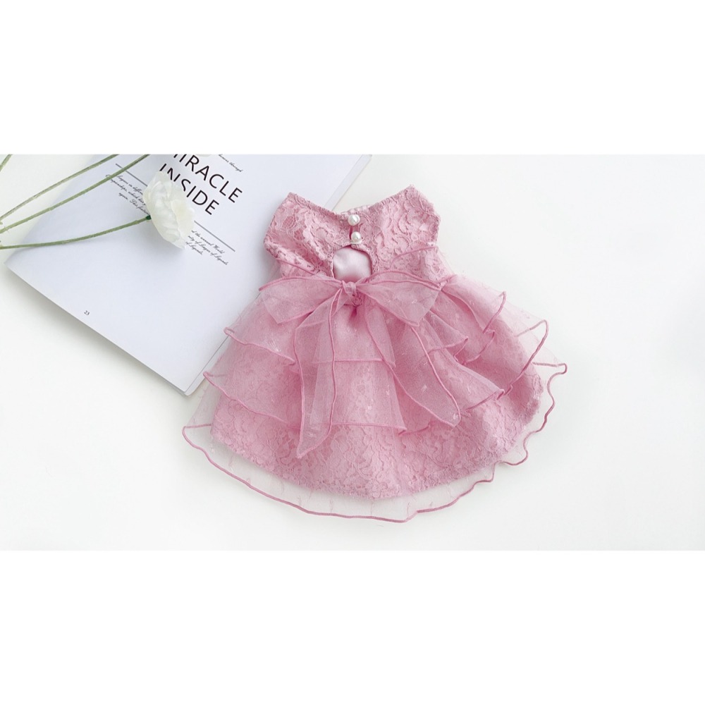 【汪喵森活】愛心公主裙 寵物洋裝 結婚 婚禮 生日 寵物禮服 寵物服飾 狗狗衣服 比熊 博美 貴賓 貓咪 小型犬 婚紗-細節圖8