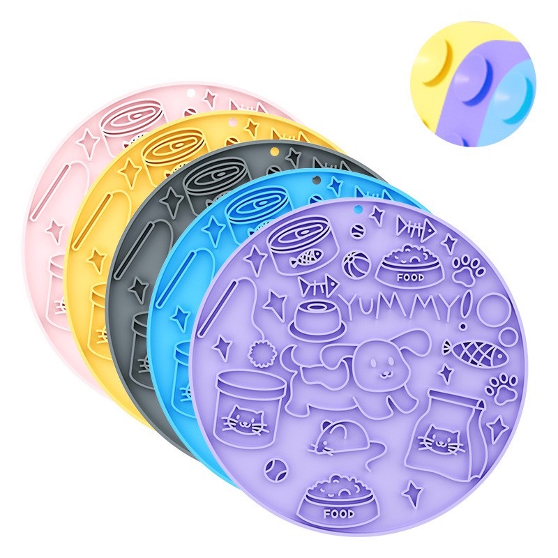 【汪喵森活】 舔食墊 寵物舔食墊 舔舔墊 矽膠慢食墊 寵物慢食墊 狗狗慢食碗 矽膠防噎餐墊 寵物餐盤 帶吸盤 紓壓玩具-細節圖11