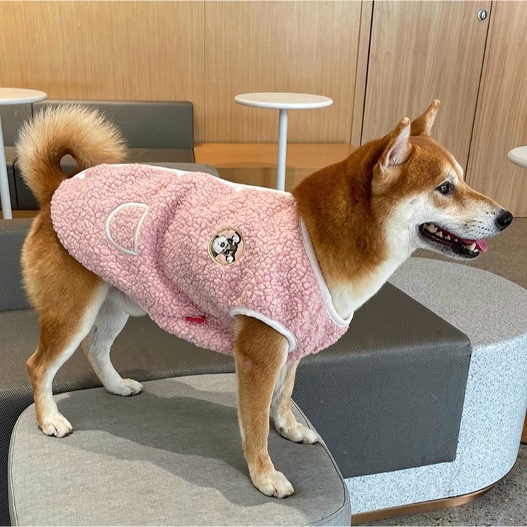 【汪喵森活】雪納瑞刺繡 加絨背心 2色 小口袋 雙色 寵物服飾 秋冬服飾 狗狗衣服 中型犬 小型犬 柯基 柴犬 米克斯-細節圖7