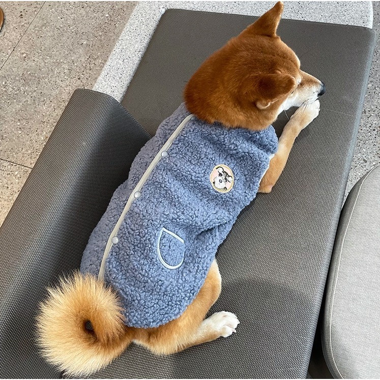 【汪喵森活】雪納瑞刺繡 加絨背心 2色 小口袋 雙色 寵物服飾 秋冬服飾 狗狗衣服 中型犬 小型犬 柯基 柴犬 米克斯-細節圖9