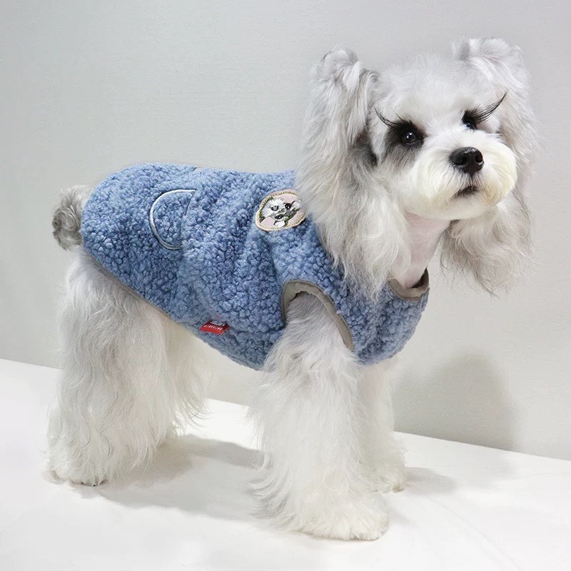 【汪喵森活】雪納瑞刺繡 加絨背心 2色 小口袋 雙色 寵物服飾 秋冬服飾 狗狗衣服 中型犬 小型犬 柯基 柴犬 米克斯-細節圖11