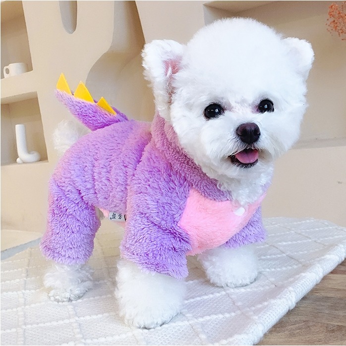 【汪喵森活】恐龍 帽Tee 三色 四腳衣 寵物服飾 比熊 博美 貴賓 貓咪 小型犬 吉娃娃 雪納瑞 貓衣服 西高地-細節圖4