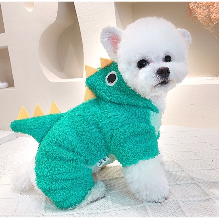 【汪喵森活】恐龍 帽Tee 三色 四腳衣 寵物服飾 比熊 博美 貴賓 貓咪 小型犬 吉娃娃 雪納瑞 貓衣服 西高地-細節圖6