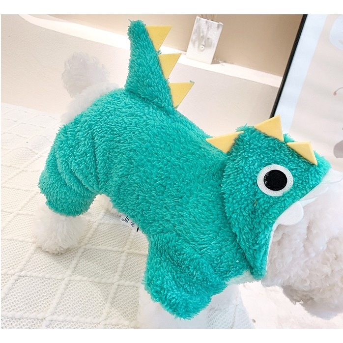 【汪喵森活】恐龍 帽Tee 三色 四腳衣 寵物服飾 比熊 博美 貴賓 貓咪 小型犬 吉娃娃 雪納瑞 貓衣服 西高地-細節圖8