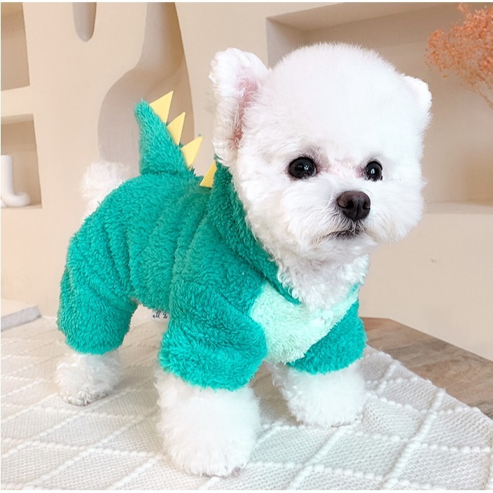 【汪喵森活】恐龍 帽Tee 三色 四腳衣 寵物服飾 比熊 博美 貴賓 貓咪 小型犬 吉娃娃 雪納瑞 貓衣服 西高地-細節圖11