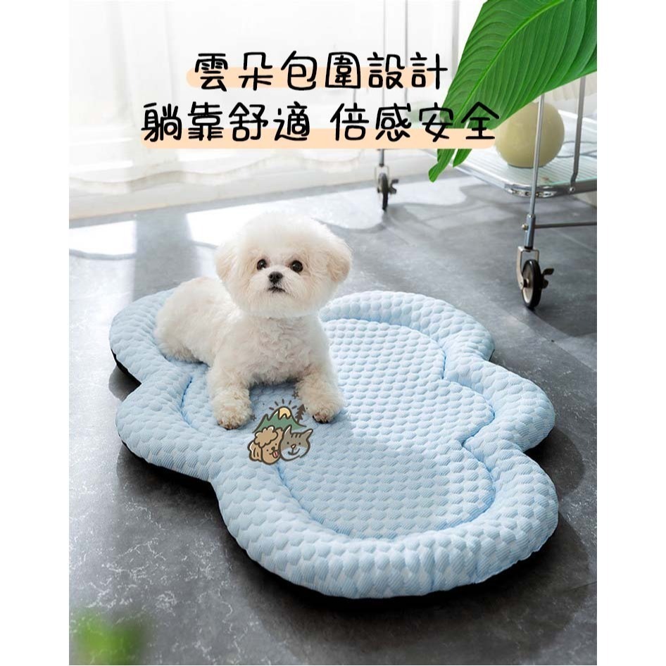 【汪喵森活】雲朵3D 寵物涼墊 帶枕睡墊 降溫 涼感 柯基 法鬥 柴犬 比熊 臘腸 寵物床 睡窩 涼墊 夏季睡墊 夏天-細節圖8