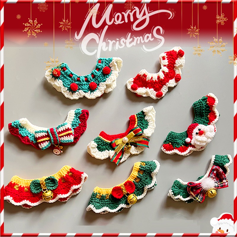 【汪喵森活】 寵物圍巾 聖誕老人 麋鹿 拐杖 針織圍巾 聖誕圍巾 狗圍巾 狗圍脖 貓咪圍巾 寵物配件 聖誕節 過年-細節圖8