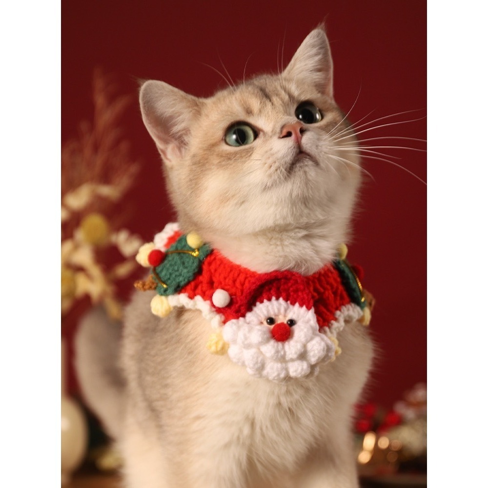 【汪喵森活】 寵物圍巾 聖誕老人 麋鹿 拐杖 針織圍巾 聖誕圍巾 狗圍巾 狗圍脖 貓咪圍巾 寵物配件 聖誕節 過年-細節圖11