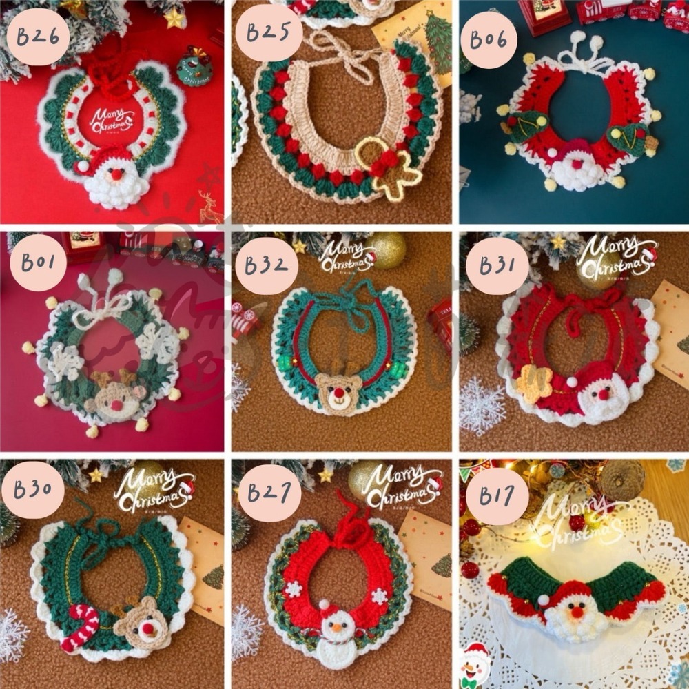 【汪喵森活】 寵物圍巾 聖誕老人 麋鹿 拐杖 針織圍巾 聖誕圍巾 狗圍巾 狗圍脖 貓咪圍巾 寵物配件 聖誕節 過年-細節圖3