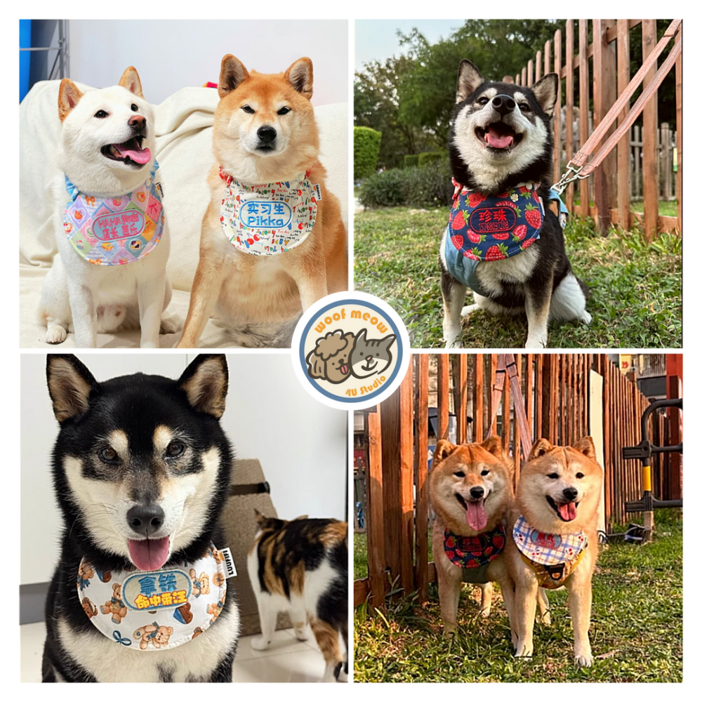 【汪喵森活】 寵物口水巾 18款 雙面防水 彈力 領巾 可愛圖案 寵物領巾 客製領巾 客製化領巾 客製口水巾 狗狗口水巾-細節圖8