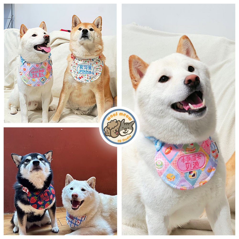【汪喵森活】 寵物口水巾 18款 雙面防水 彈力 領巾 可愛圖案 寵物領巾 客製領巾 客製化領巾 客製口水巾 狗狗口水巾-細節圖9